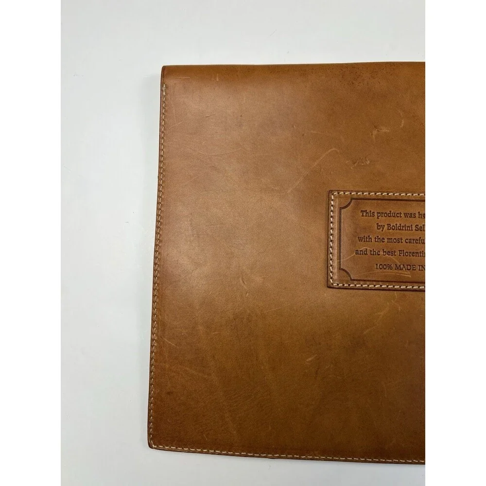 Boldrini Selleria Handmade Florentine Leather Clutch / Document Holder Italy